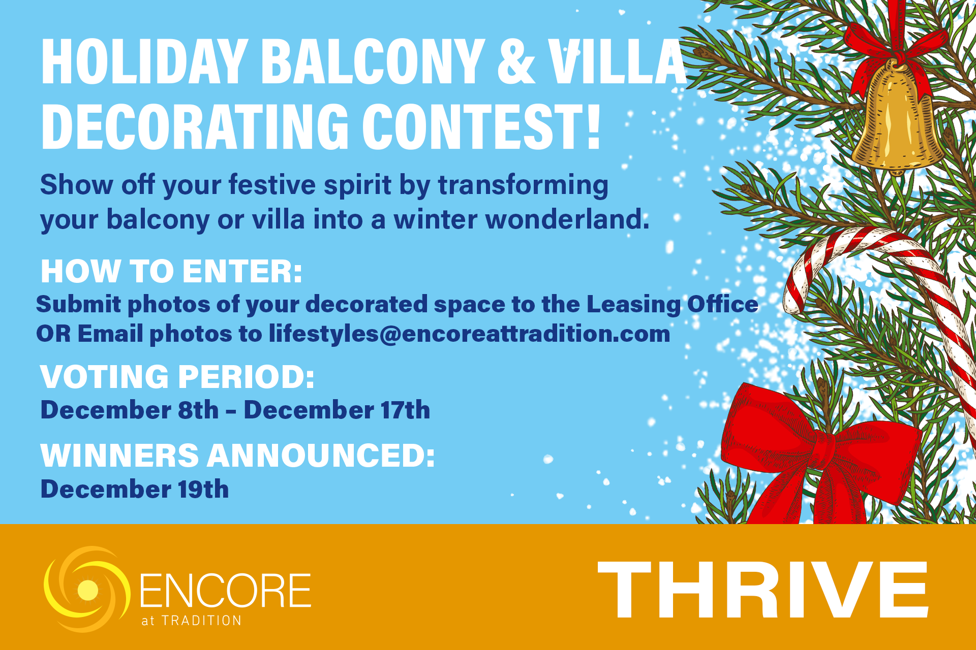 Encore at Tradition Presents: Holiday Balcony & Villa Decorating Contest!