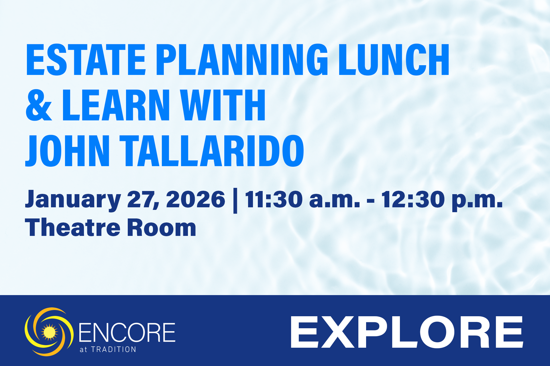 Estate Planning Lunch and Learn with John Tallarido