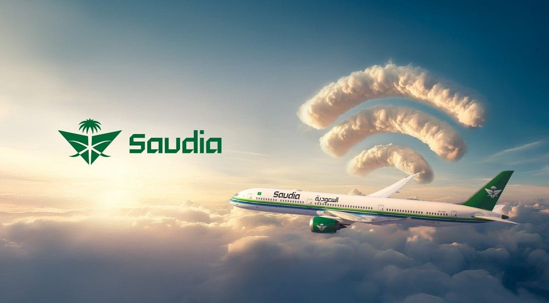 الخطوط السعودية: إنترنت مجاني فائق السرعة على متن الطائرة لدعم رؤية 2030 - مجلة هي