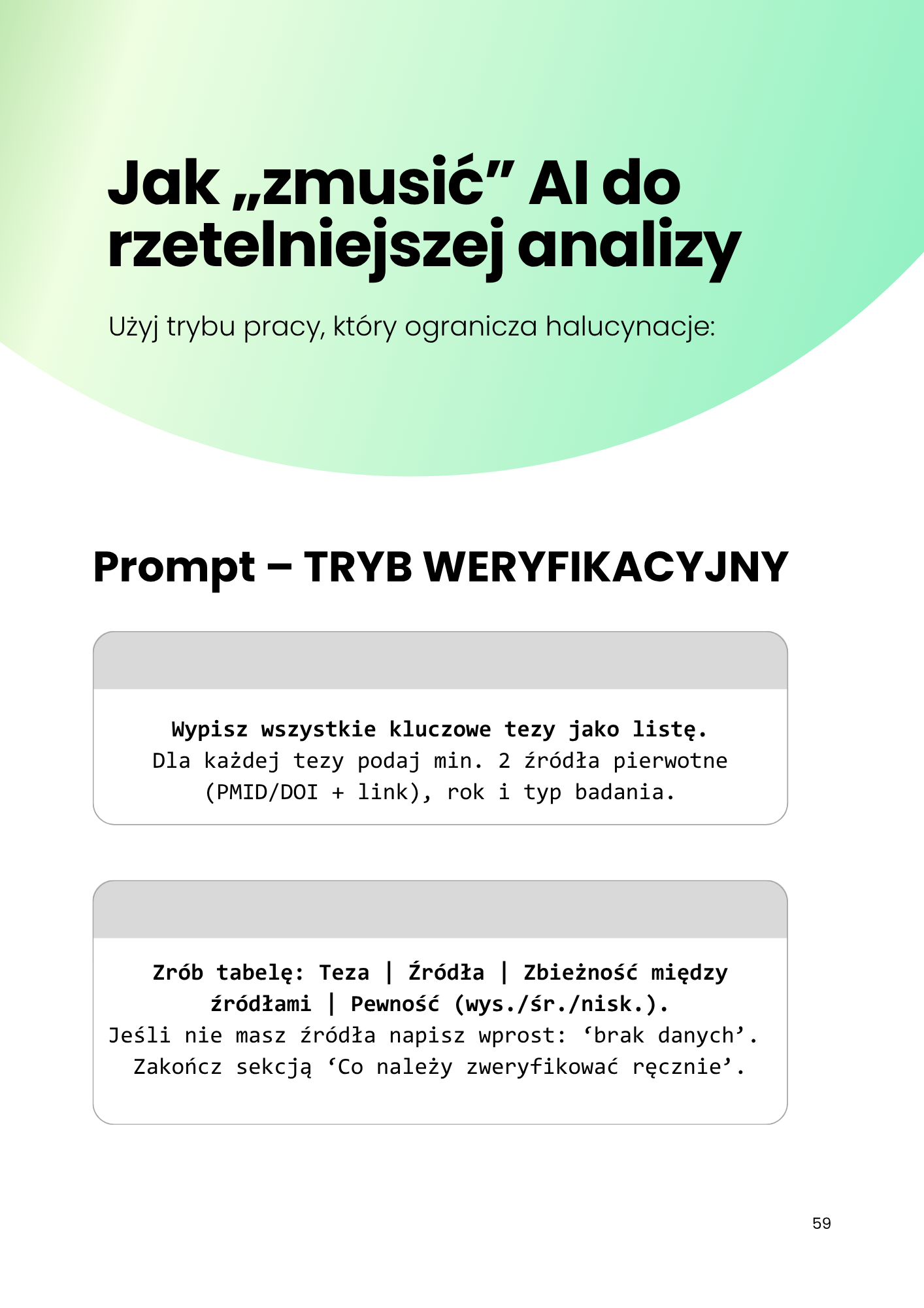 Analiza suplementu z pomocą AI