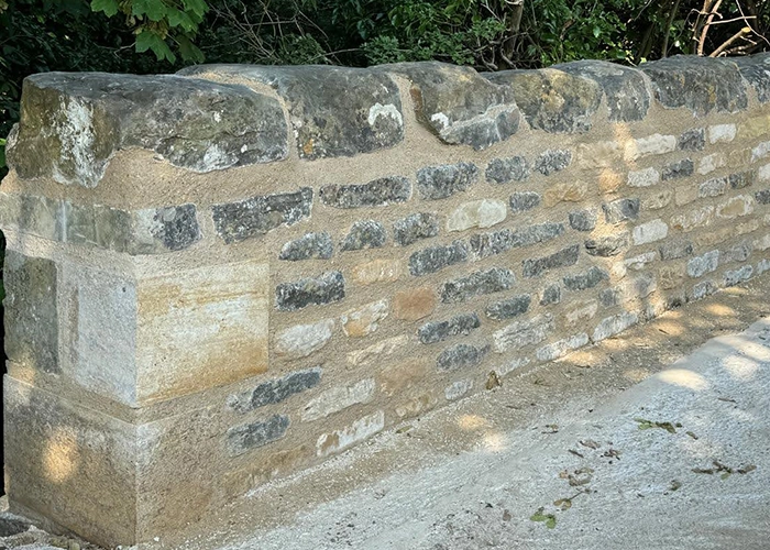Reclaimed limestone we supplied for a bridge in Leicestershire