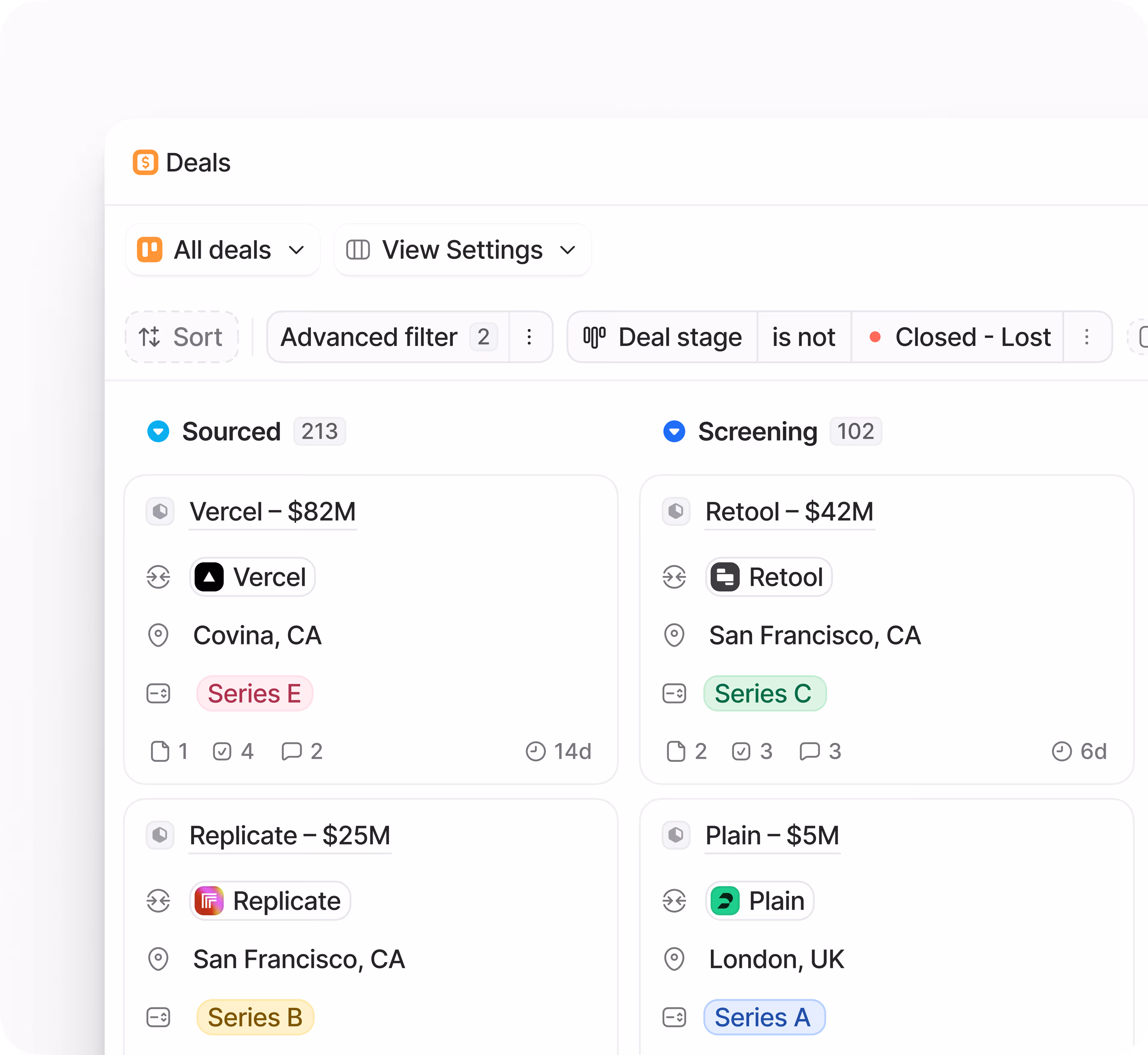 A dashboard showing custom objects with properties, associations, and reports for tracking subscriptions and assets.