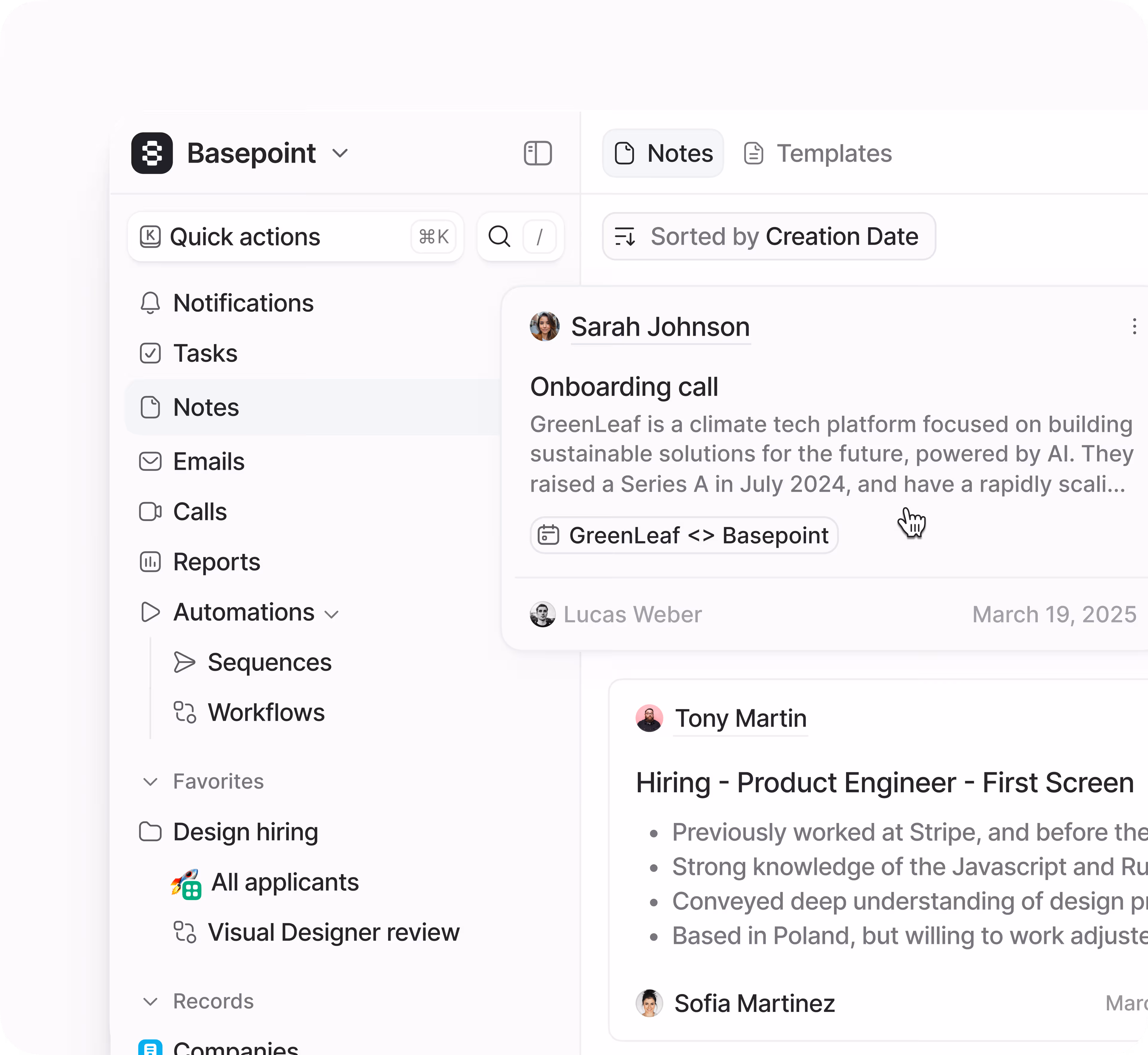 A clean UI showing a shared inbox, task list, and conversation threads in one organized workspace.