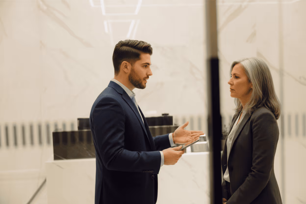 Service advisors reviewing the day