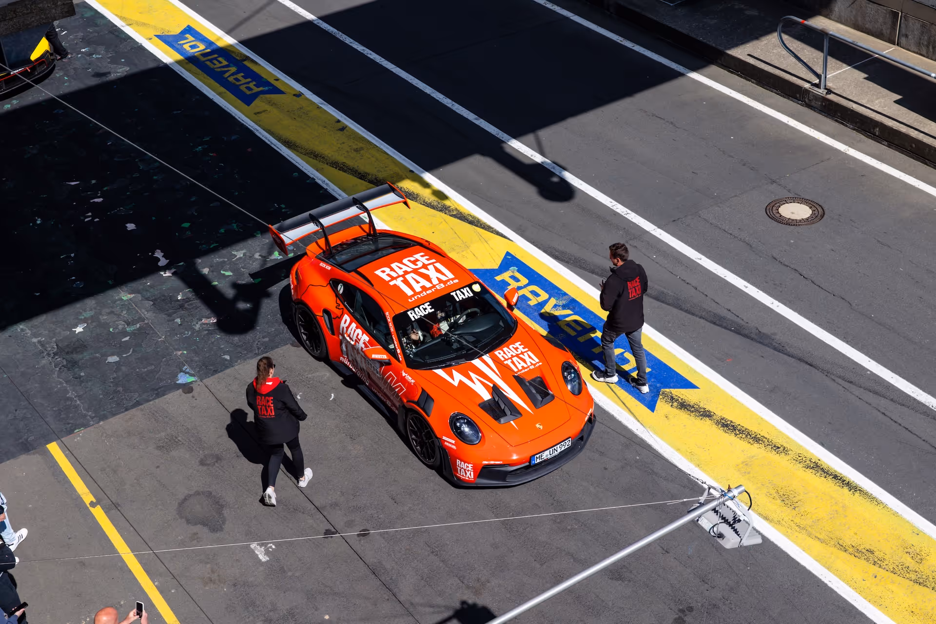 GetSpeed Racetaxi Porsche von oben