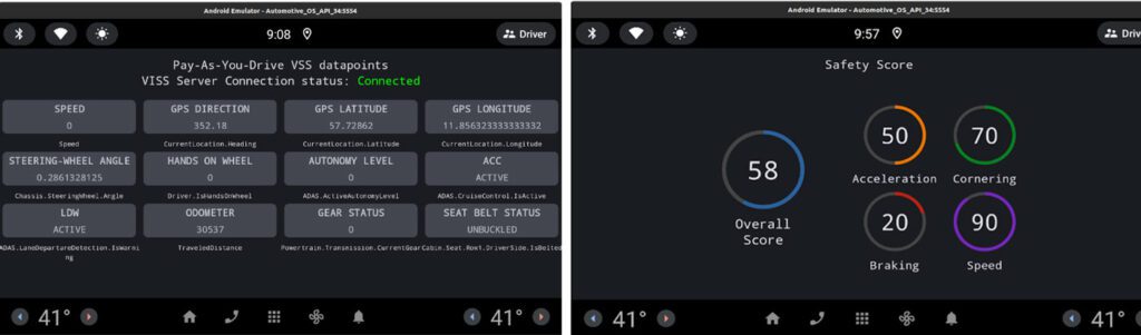 Example of app development for behavior report Volvo Cars.