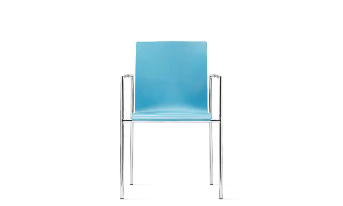 Axis Blue Wood Chair Front