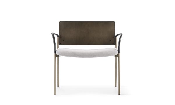 Cache Bariatric Wood Upholstered Light Bronze Front
