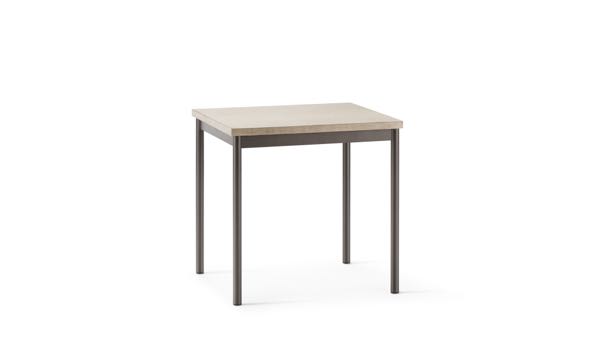 Cache End Table Light Wood Dark Bronze Legs