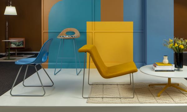 Laze Sled Yellow Suede with Blue SayO Chair