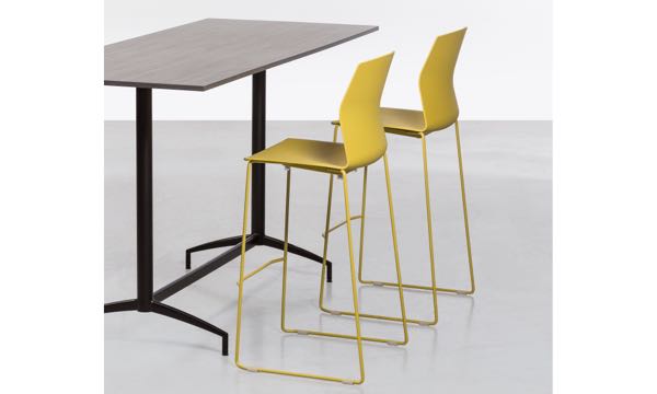 Celebrate Stools Yellow at Table