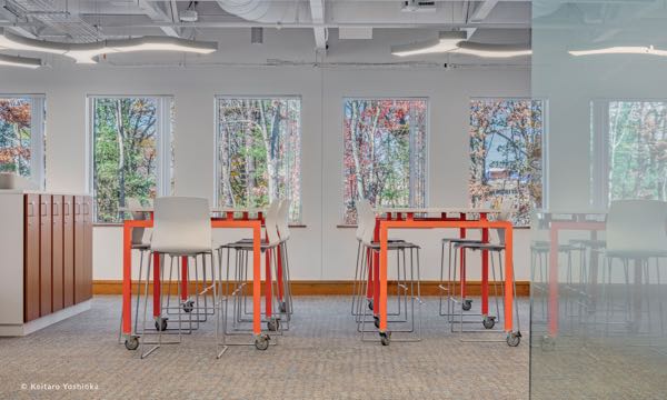 Celebrate Stools at Orange Table