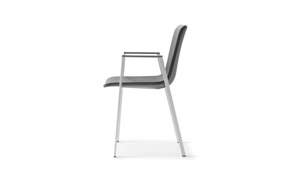 Fjord Chair Black Chrome Legs Profile
