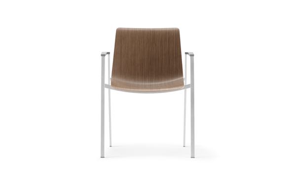 Fjord Chair Dark Wood Grain Front