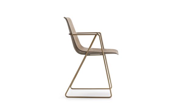 Fjord Chair Wood Grain Med Bronze Profile