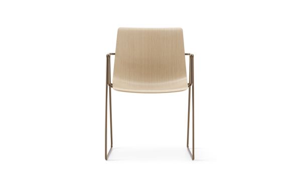 Fjord Chair Light Wood Grain Med Bronze Front
