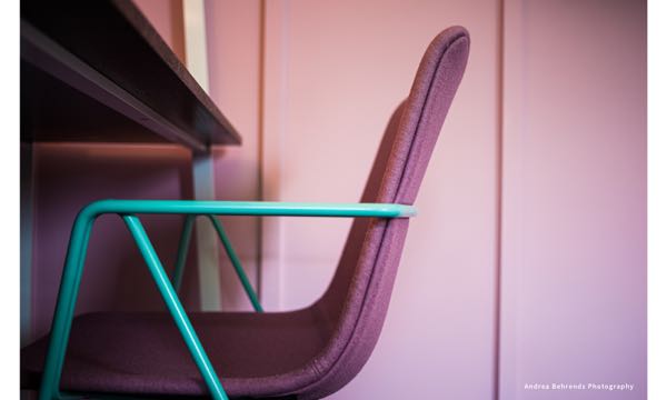 Fjord Chair Detail Purple and Teal