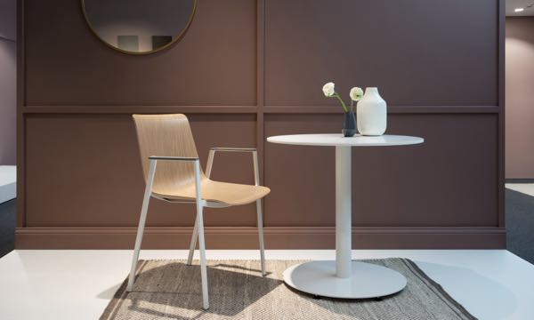 Fjord Chair Wood Grain in Showroom