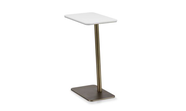 LT Table White Top Medium Bronze