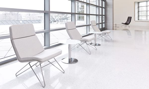 Criss Cross White Plane Table White Walkway