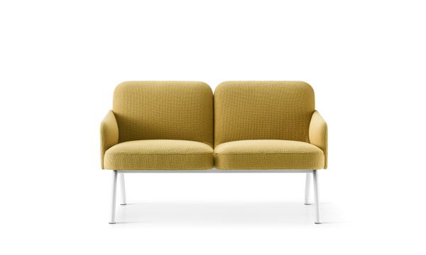 Nordic Gold Arm 2 Seat Sofa Front