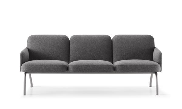 Nordic Grey Arm 3 Seat Sofa