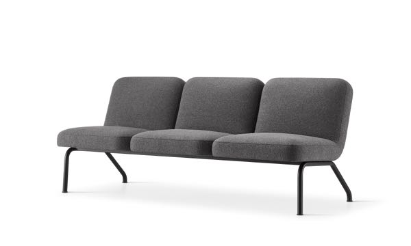 Nordic Grey 3 Seat Sofa 3 4