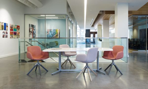 Bliss Swivel WDSW Orange and Grey in Office