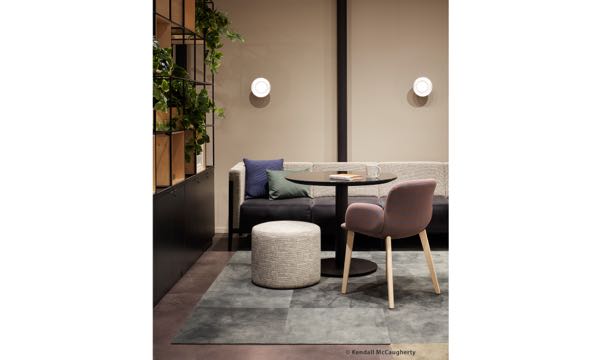 Bliss Chair Mauve at Table