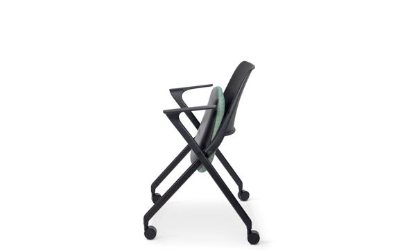 Zenith Arm Black Chair Upholstered Pro Seat Flip