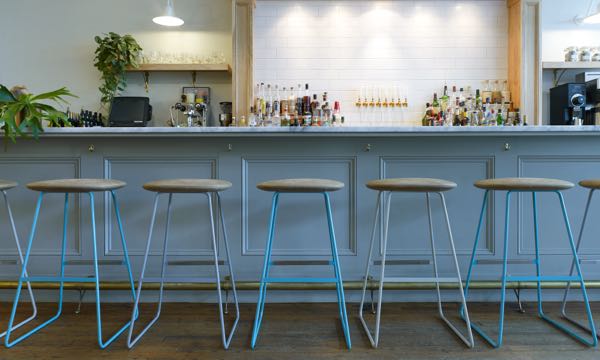 Tempt Stools Blue at Bar