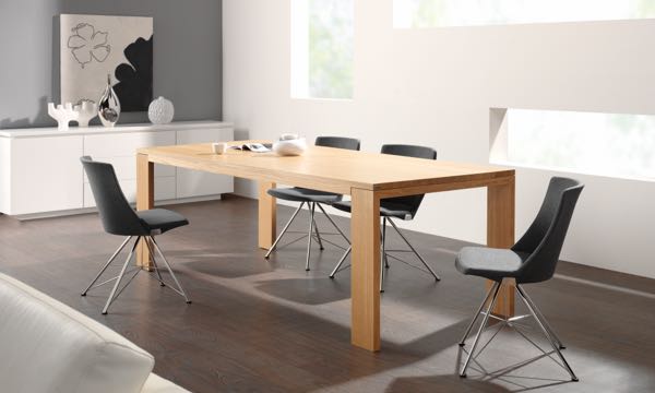 Artifakt Chairs Upholstered Grey with Table
