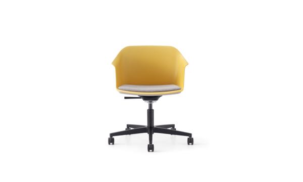 Attune Swivel Chair Yellow Front