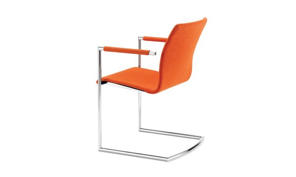 Axis Cantilever Upholstered Orange 3 4 Back