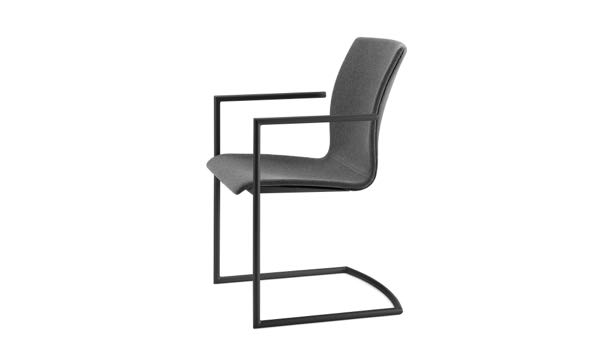 Axis Cantilever Upholstered Black 3 4
