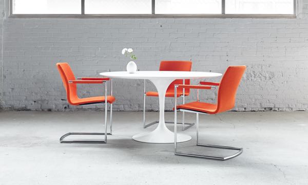 Axis Cantilever Orange with White Table