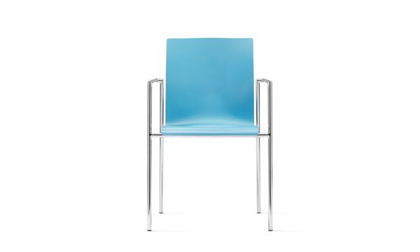 Axis Chair Blue Wood Front