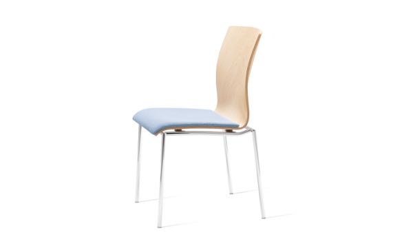 Axis Chair Armless Wood Seat Pad 3 4