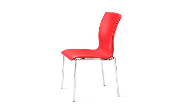 Axis Chair Red Upholstered 3 4