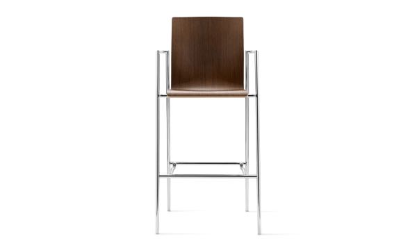Axis Stool Dark Wood Front