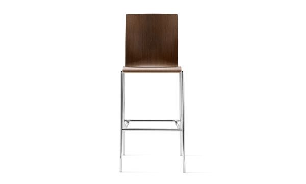 Axis Stool Armless Dark Wood Front