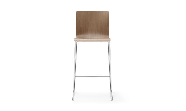 Axis Sled Stool Medium Wood Front