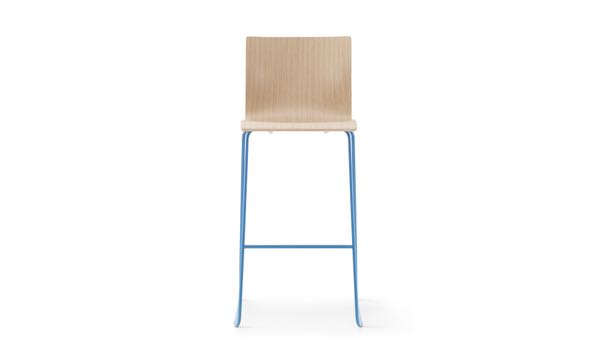 Axis Sled Stool Wood Blue Front