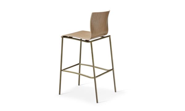 Axis MB Stool Wood Bronze 3 4 Back
