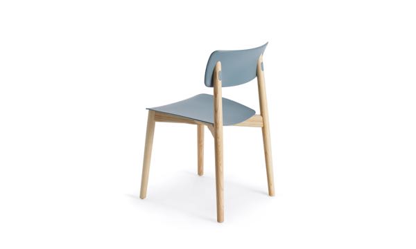 Everwood Chair Blue Natural Back 3 4