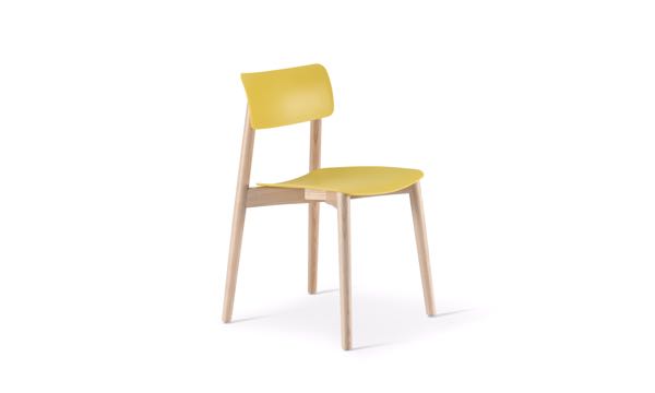 Everwood Chair Yellow Natural Front 3 4