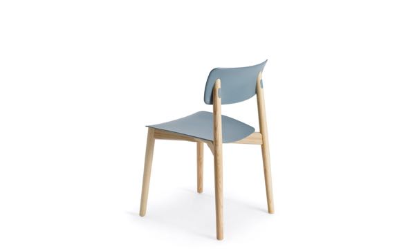 Everwood Chair Blue Natural Back 3 4