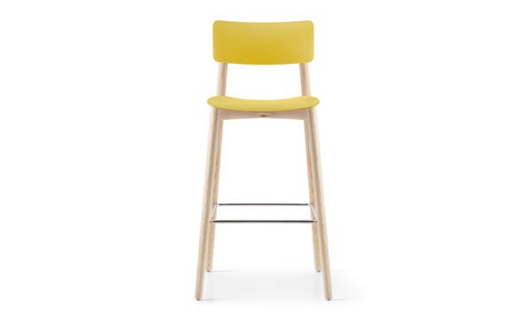 Everwood Stool Mustard Natural Front
