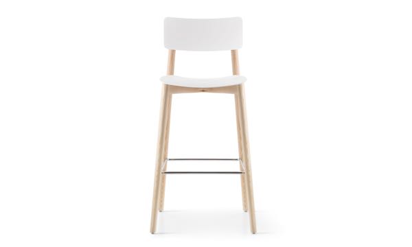 Everwood Stool White Natural Front