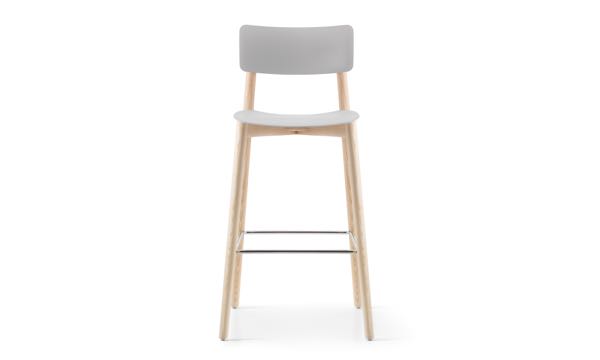 Everwood Stool Grey Natural Front